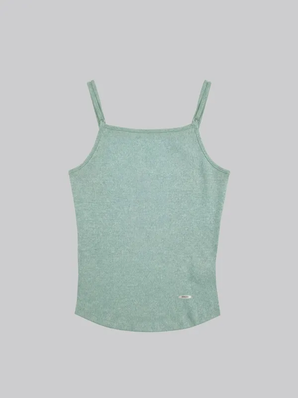 LILY RIBBED CAMI TOP_MINT