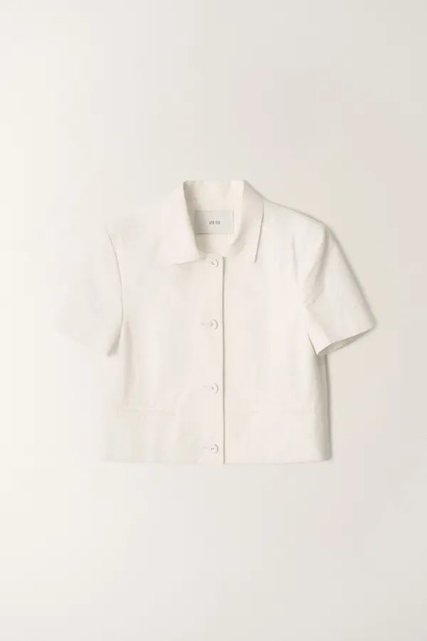 크롭 반팔 자켓 (White)_2GMUJK06