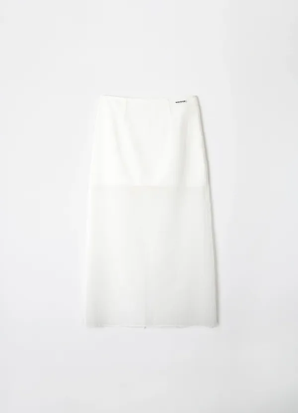Light Sheer Maxi Skirt - Off White