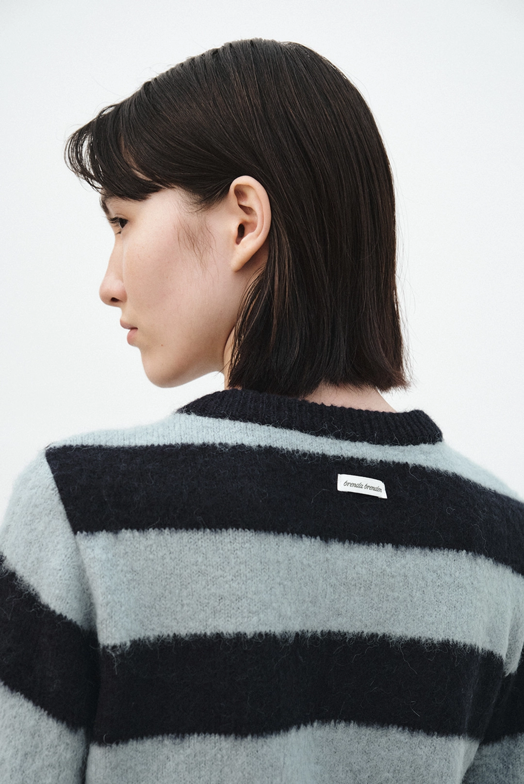 브렌다 브렌든 two tone cardigan - sky navy 상품 이미지 2