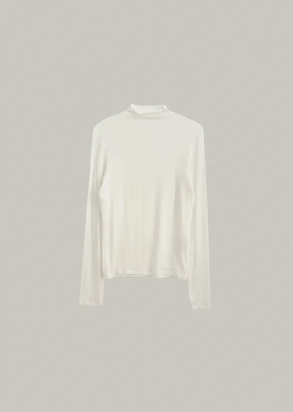 half neck wave sleeve tee