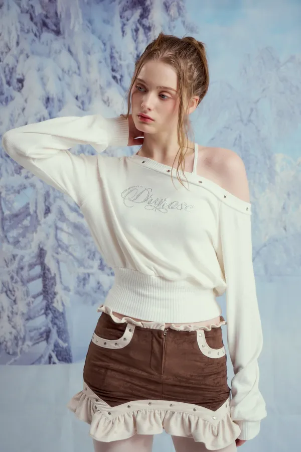 [Restock] CRYSTAL EYELET TOP (CREAM)