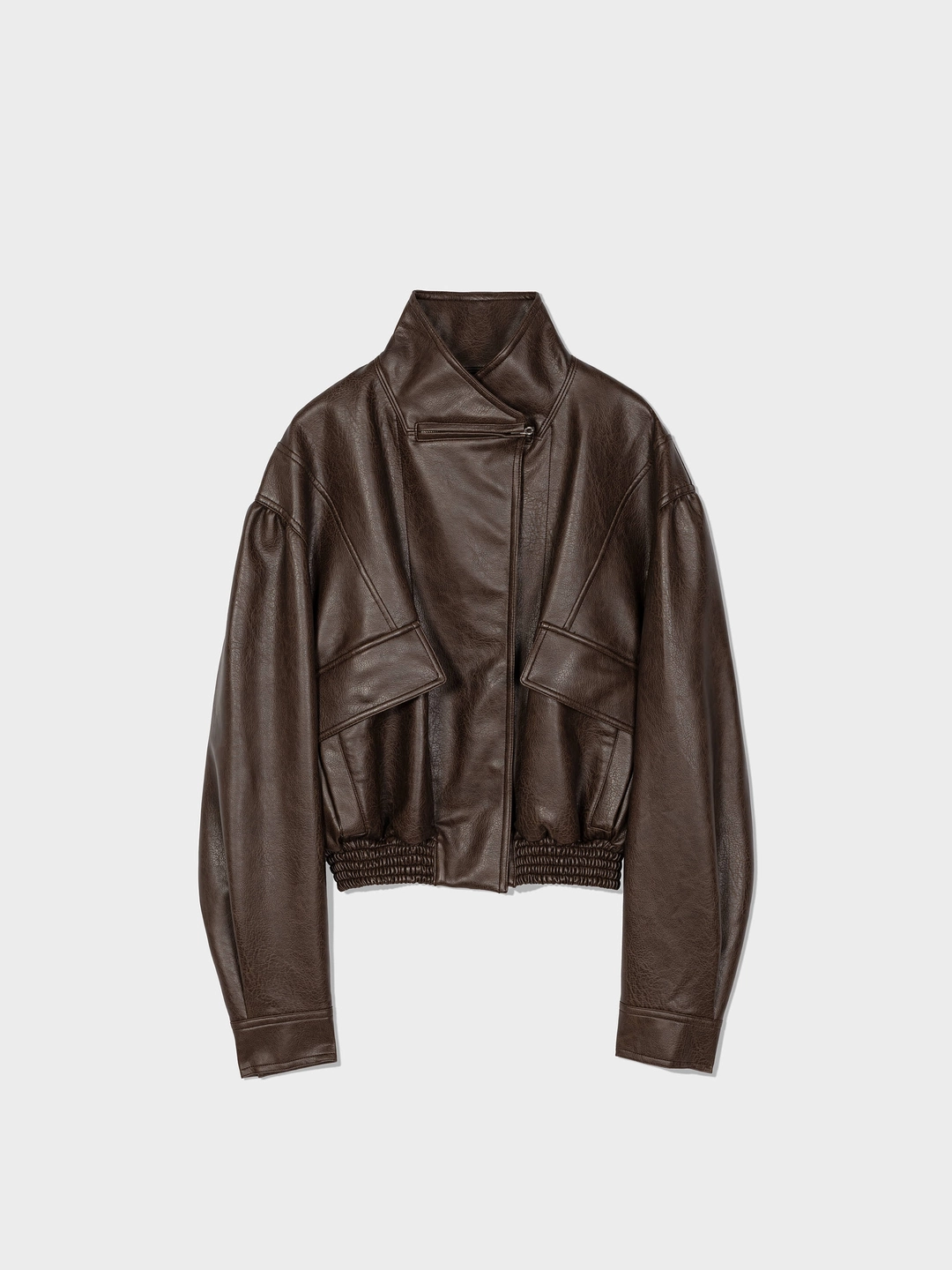 로우클래식 Artificial Leather Short Jacket_Brown 상품 이미지 1
