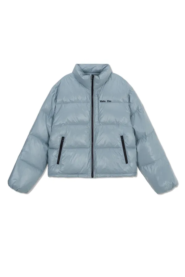 SMALL LOGO VOLUME DOWN JUMPER FOR WOMEN IN LIGHT GREY