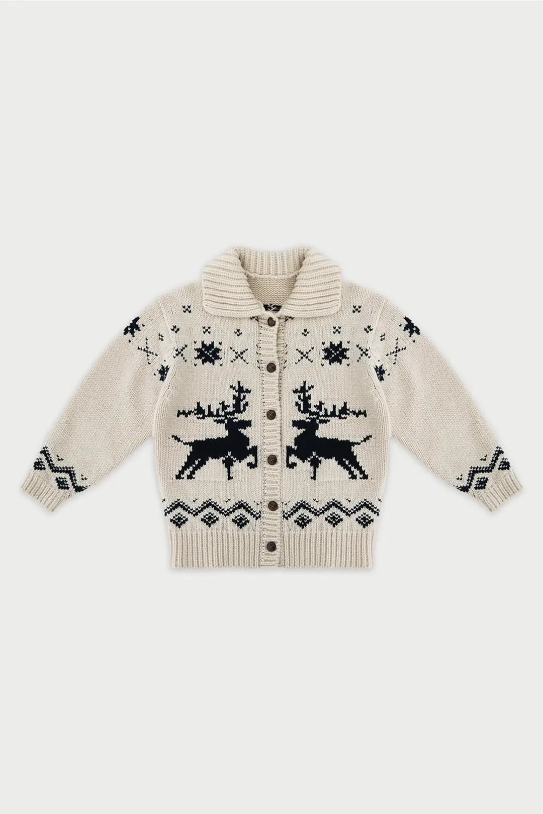 Deer cowichan cardigan_beige