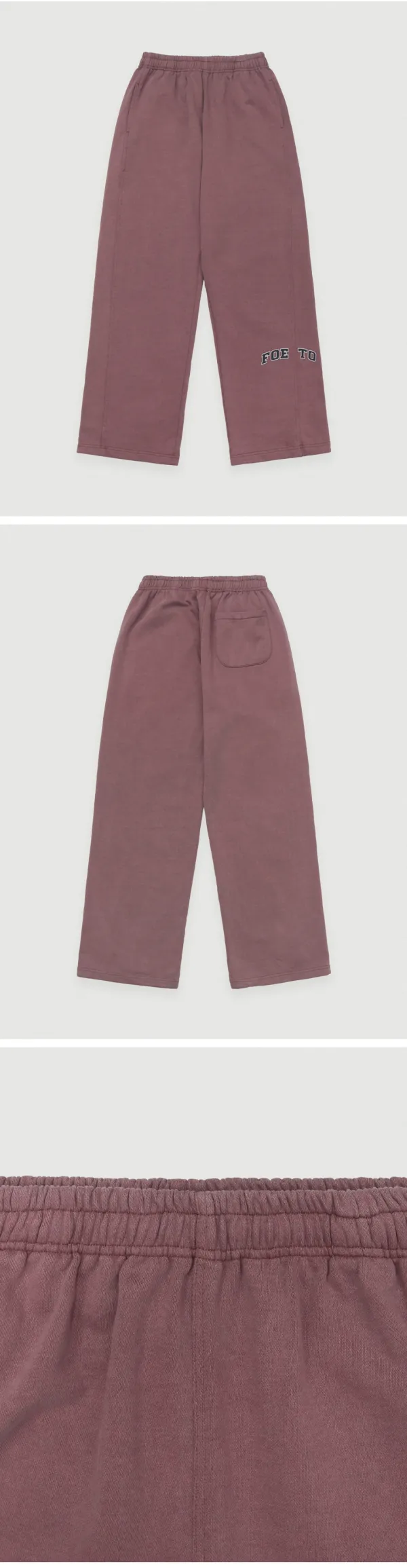 [5th/2주이상소요] Logo pigment pants - vintage red