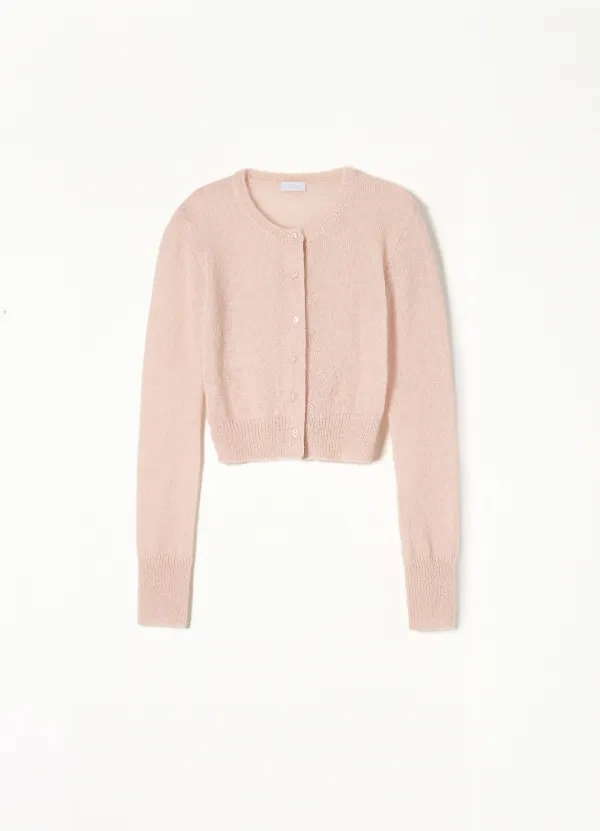 3RD Kid Mohair Round Cardigan(Pink)