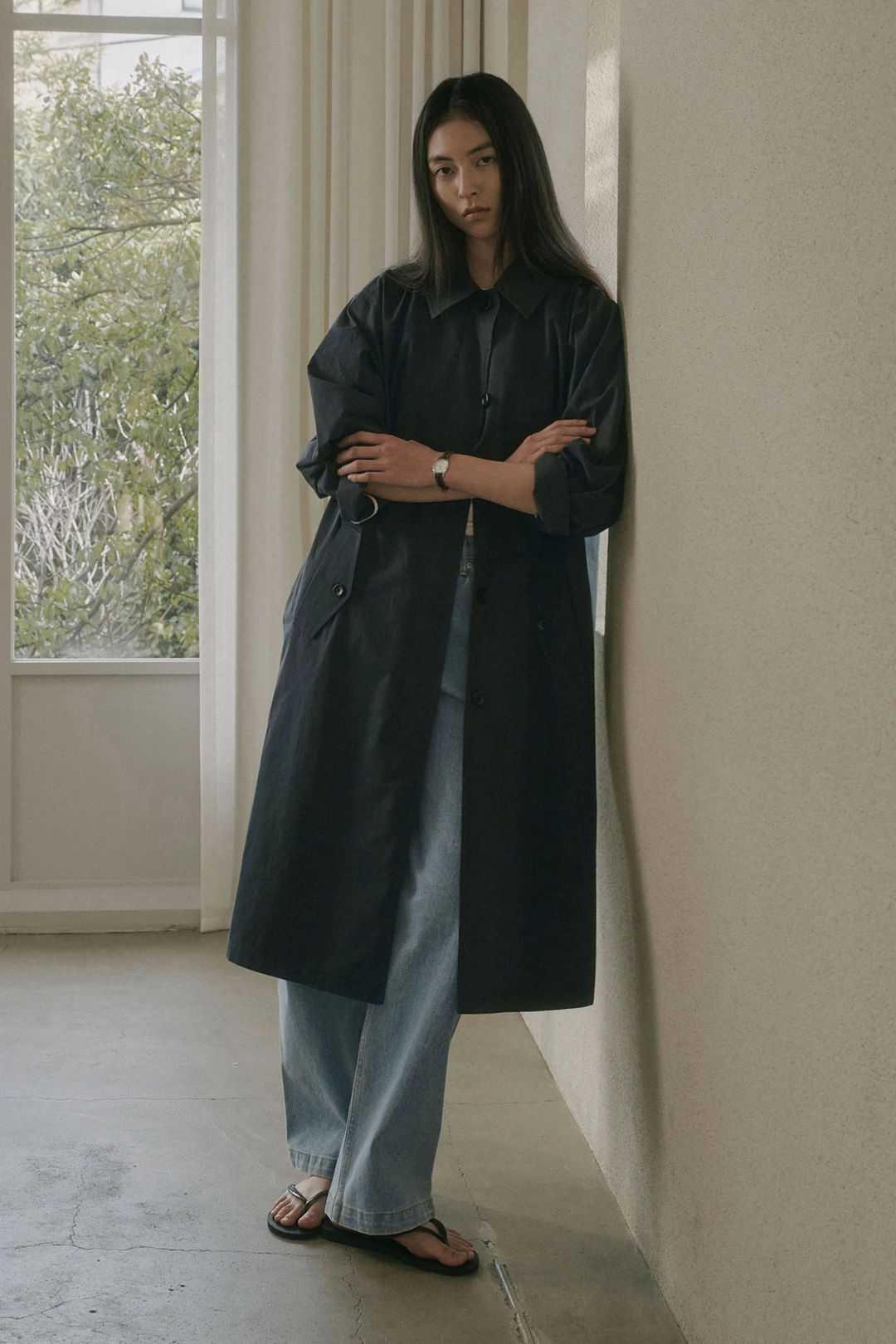 세이지먼트 YVONNE WASHED TRENCH COAT_DEEP SLATE 상품 이미지 2