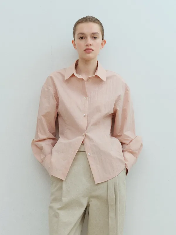 TVS LINE OVERFIT SHIRT_SALMON