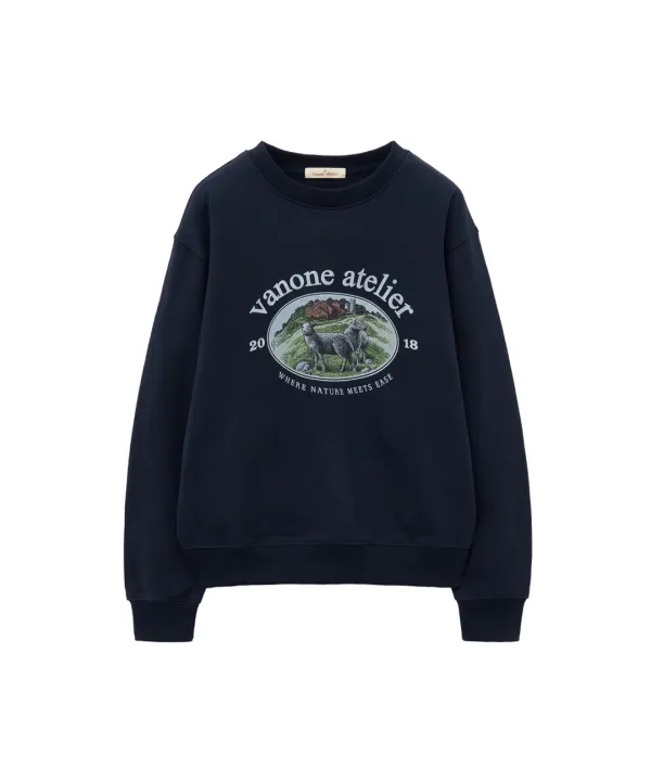 A3551 Nature heritage 스웨트 셔츠_Navy