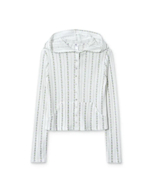 Lavender Chiffon Hoody Cardigan