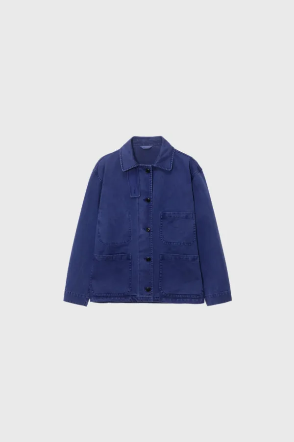 [Exclusive] Cotton Dying Work Jacket (Blue / Light Blue)