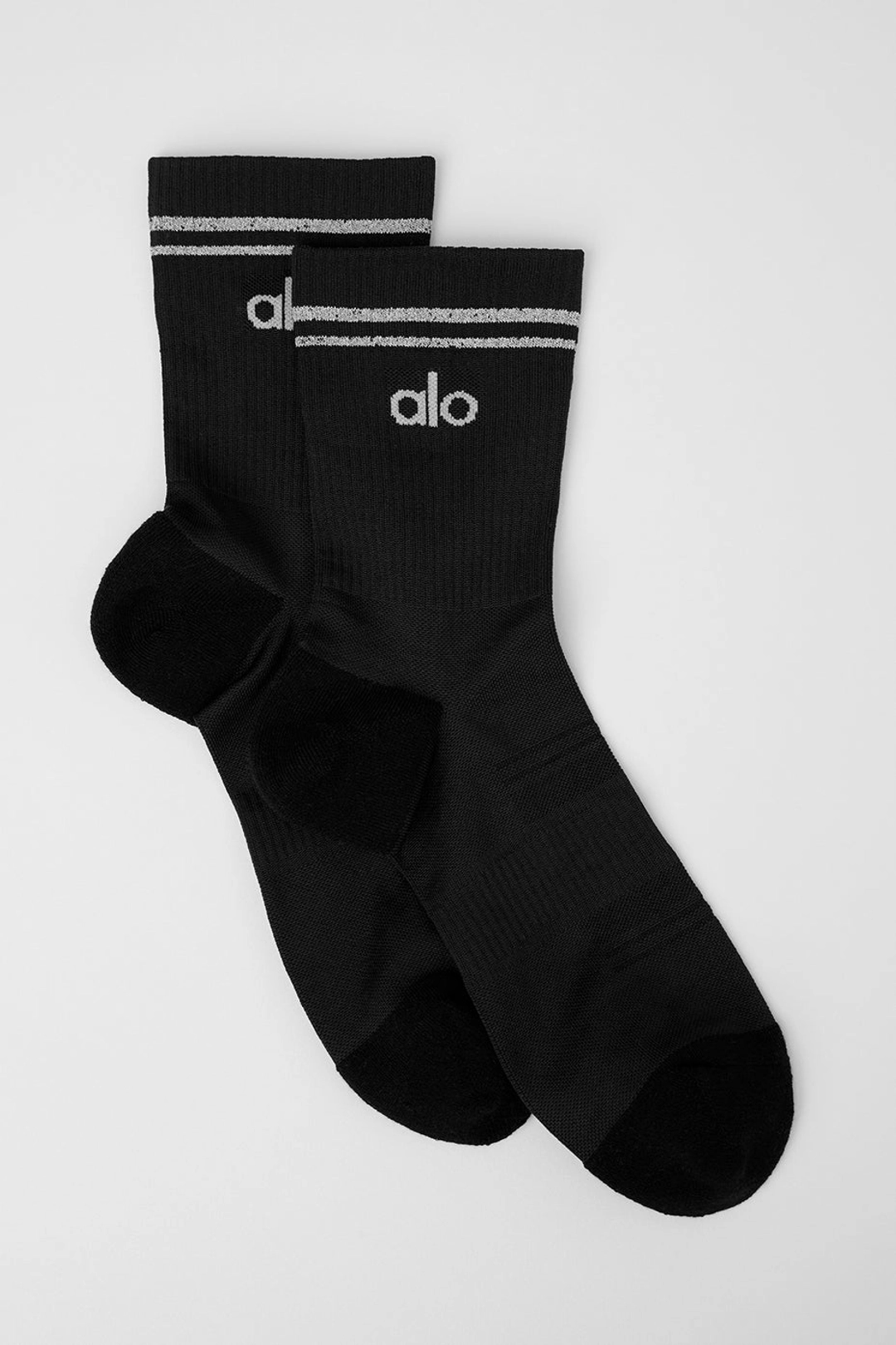 알로요가 Unisex Half-Crew Performance Sock - Black 상품 이미지 1