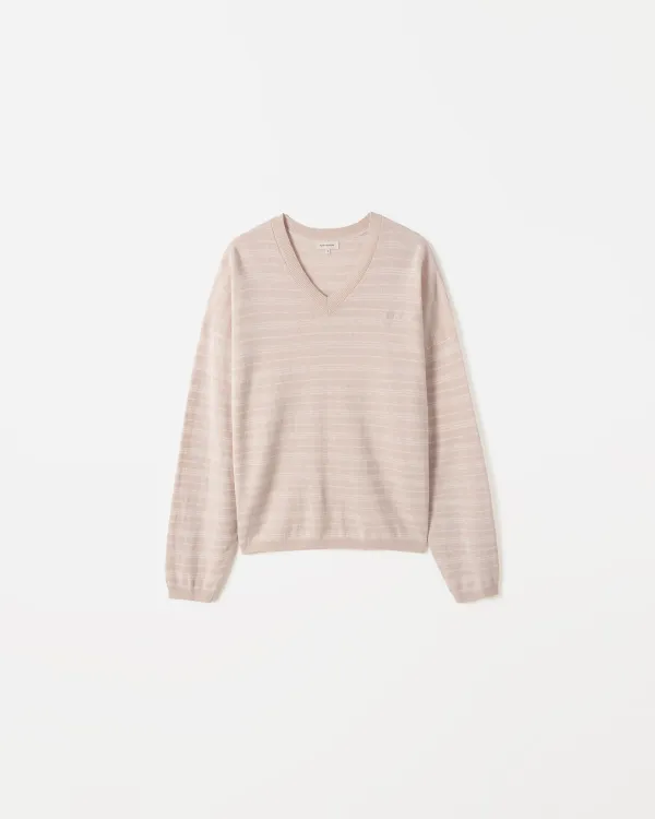 If Stripe V-neck Knit