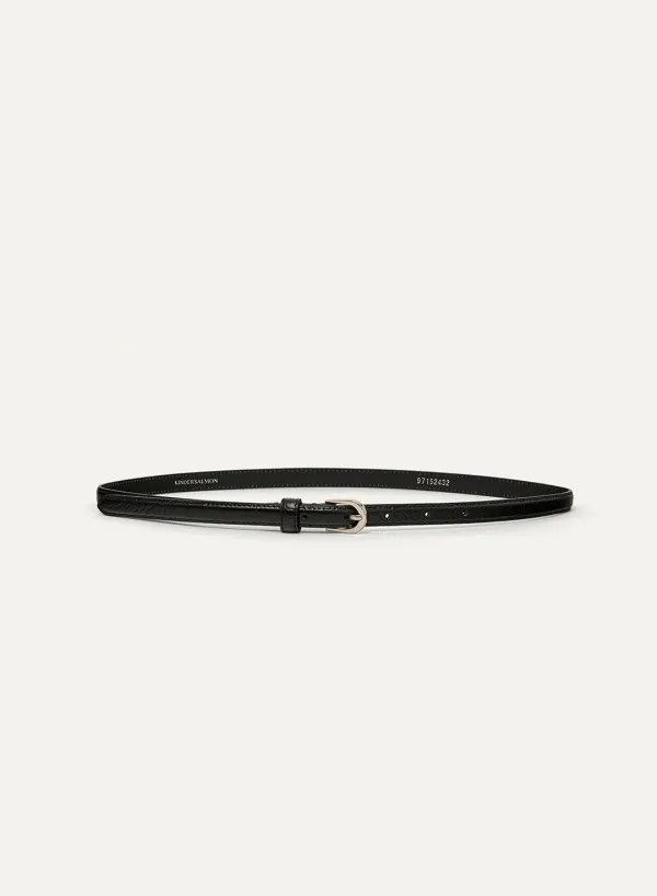 [RESTOCK] Croco Leather Belt Black