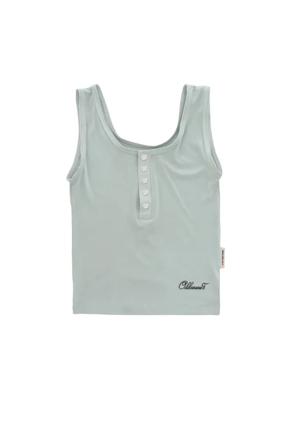 MONO BUTTON  SLEEVELESS TOP MINT