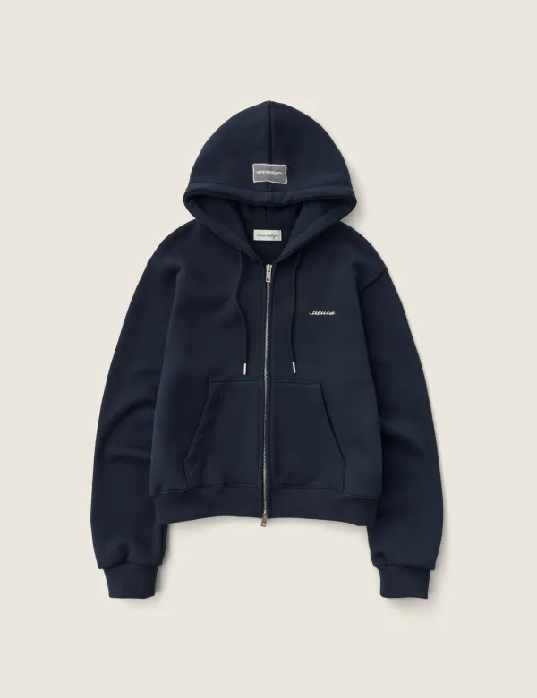 Classic Zip-up Hoodie (Navy)