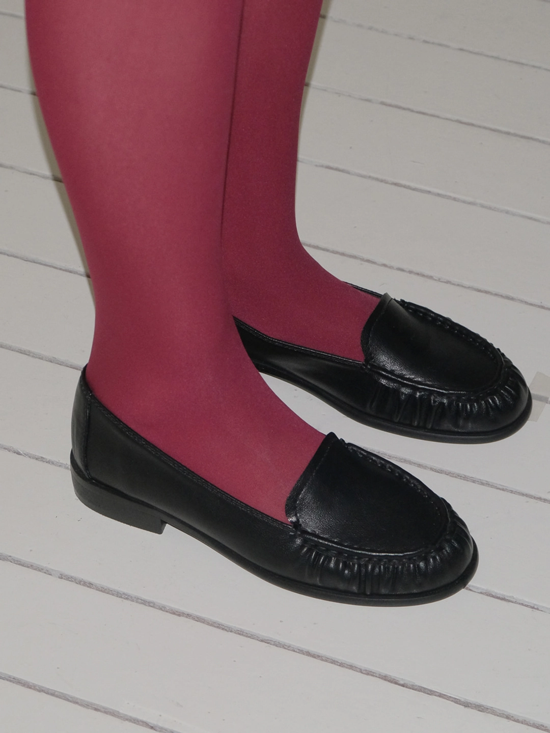 어몽 A SHIRRING LOAFER_BLACK 상품 이미지 3