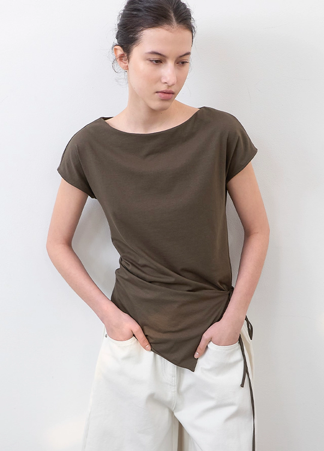 아뜰리에 나인 (T-7198) TIE-WRAP ARRON BLOUSE 상품 이미지 2