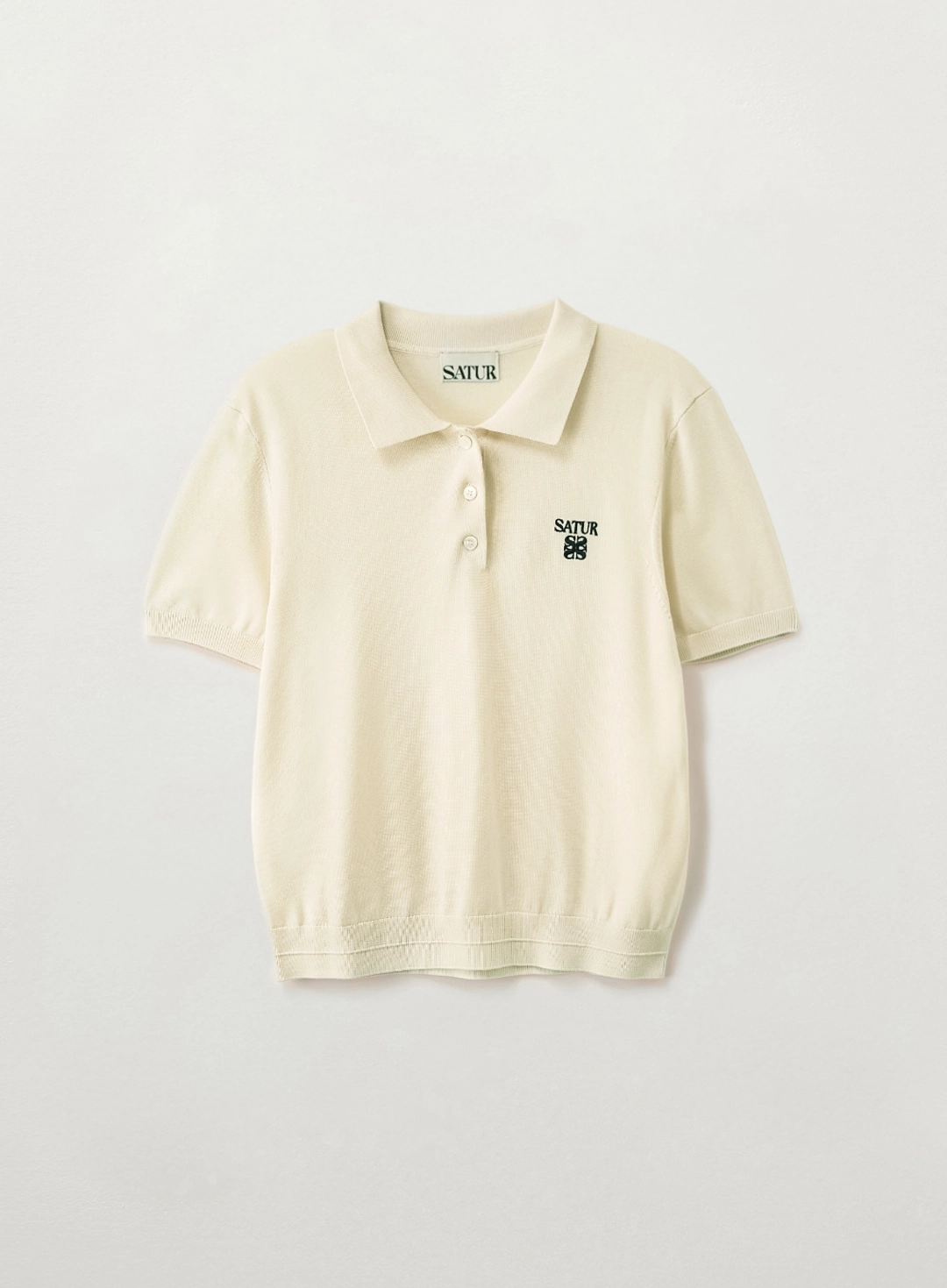세터 (W) Classic Collar Half Knit - Cream 상품 이미지 1