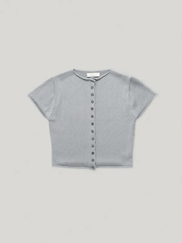 Minasue Half Cardigan Blue Gray (3rd)