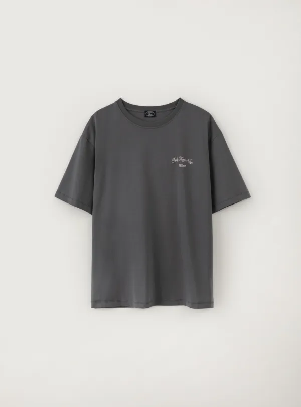 [6/4예약배송]데일리 레터링 티셔츠_Gray