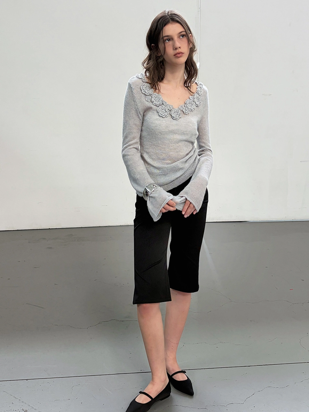 마가린핑거스 RELAXED-FIT CAPRI PANTS (BLACK) 상품 이미지 2