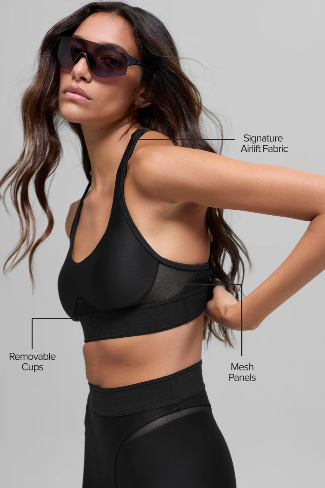 알로요가 Airlift Rebel Bra - Black 상품 이미지 2