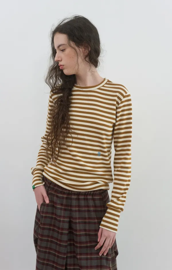 434. Reev Stripe T_Brown