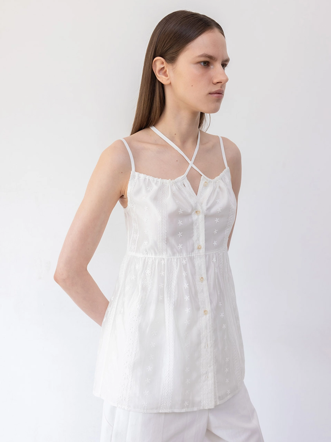 루에브르 Lace Sleeveless Blouse SW5MB279-03 상품 이미지 1