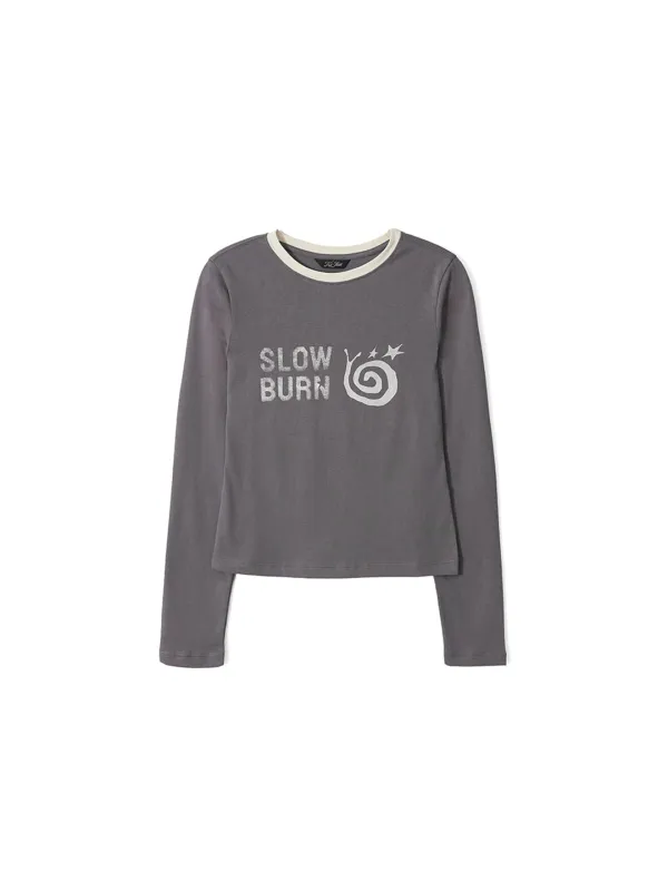 Slow Burn Tee Charcoal