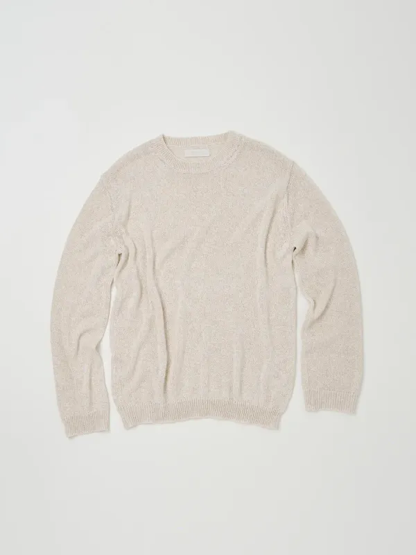 OVERSIZED LINEN SWEATER IN IVORY