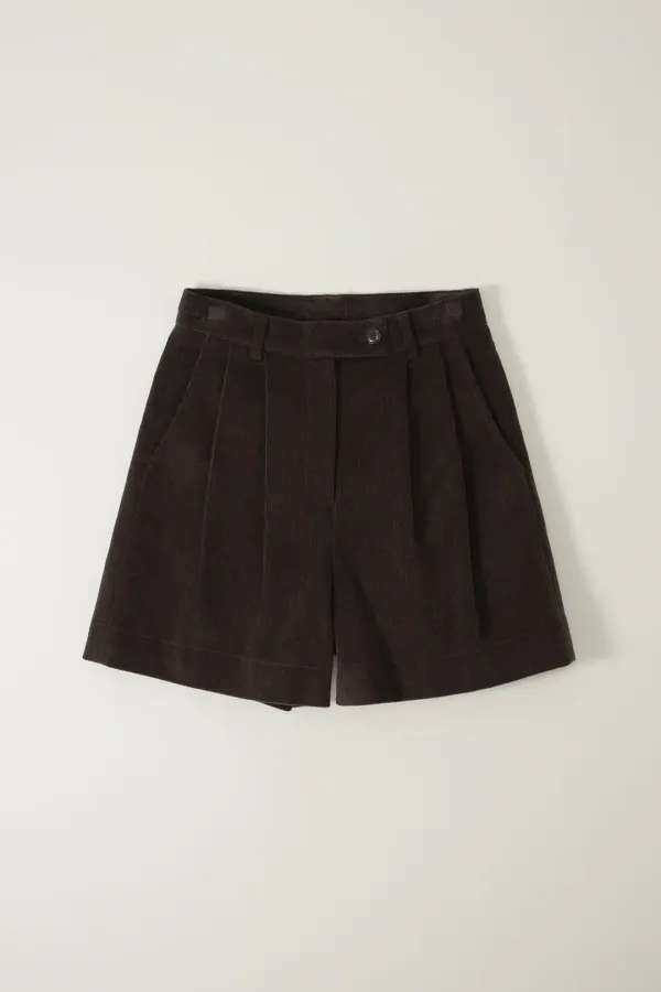 YOUTH CORDUROY SHORT PANTS_BROWN