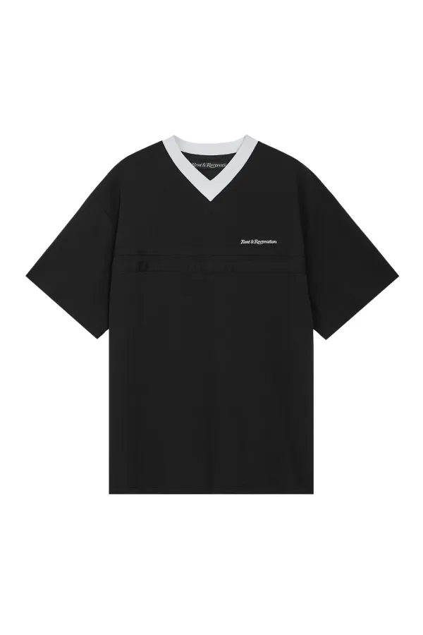 COLORATION JERSEY TOP - BLACK