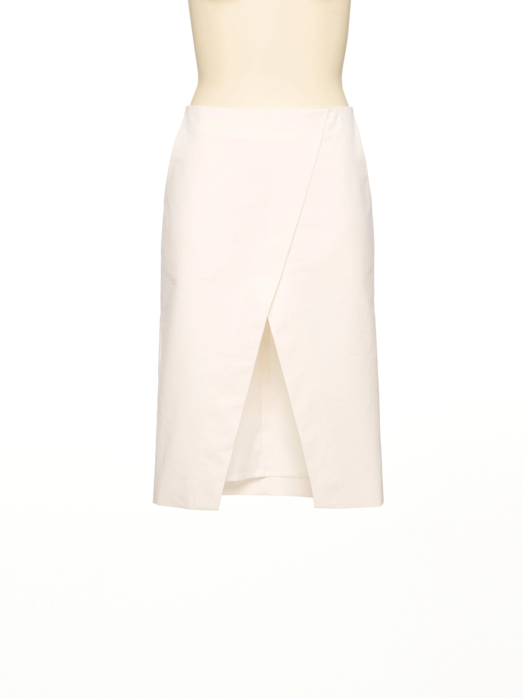 푸쉬버튼 PF26 WHITE DIAGONAL SLIT MIDI SKIRT 상품 이미지 2