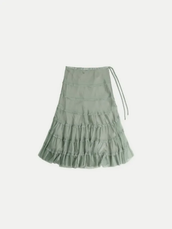 ✲ 5TH NORA SHIMMERING SKIRT GLOSSY MINT