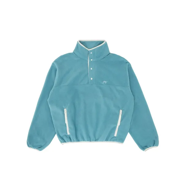 Button-Up Fleece Anorak (medium blue)