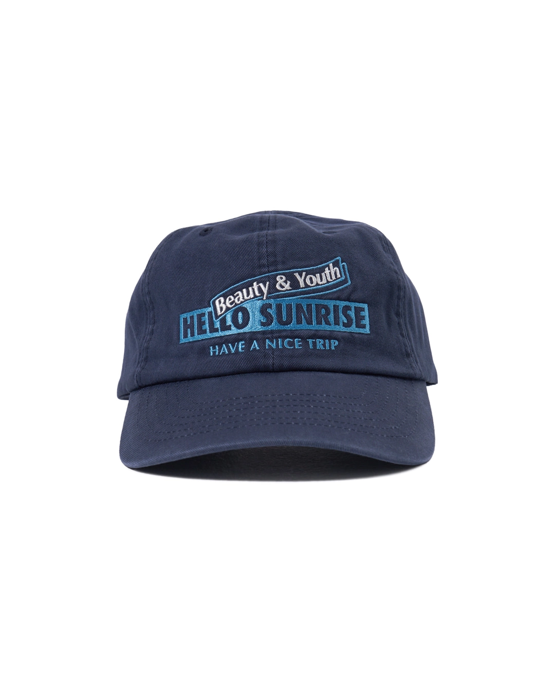 헬로선라이즈 B&Y X HS Ribbon Logo Ball Cap_Navy 상품 이미지 2