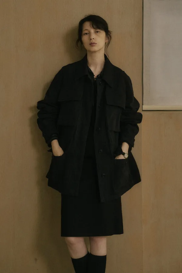 NGER POCKET WORK JACKET_BLACK