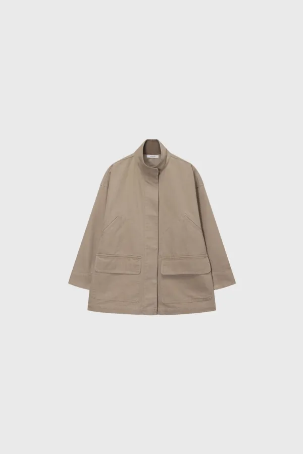 Oxford Jacket (Beige / Dark Navy)
