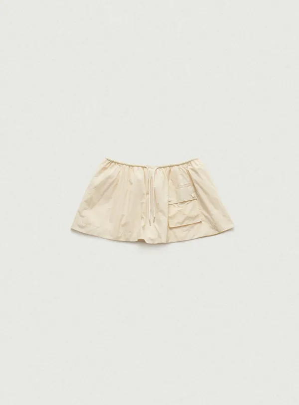Leon Wind Drawstring Skirt_Yellow