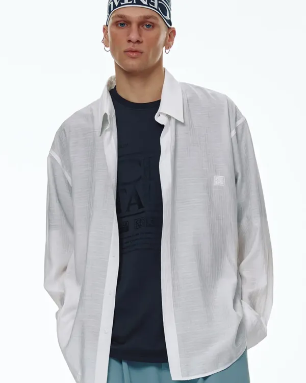 CENTAUR WRINKLE OVER FIT SHIRT_WHITE