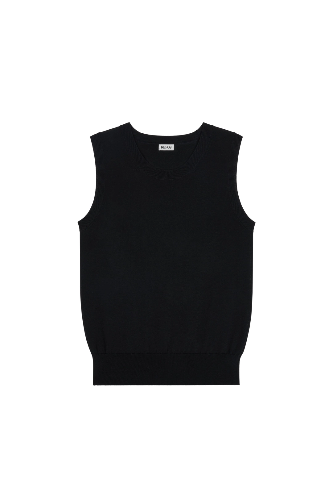 리포스 AIRY COTTON BLEND SLEEVELESS TOP (BLACK) 상품 이미지 1
