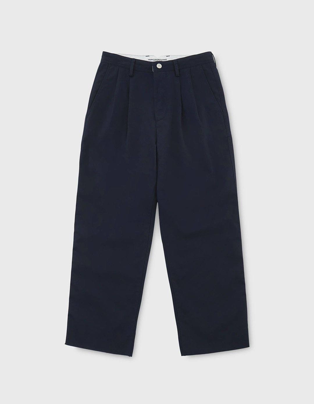 헤리티지플로스 RAW CUT CHINO PANTS (W) / Navy 상품 이미지 1