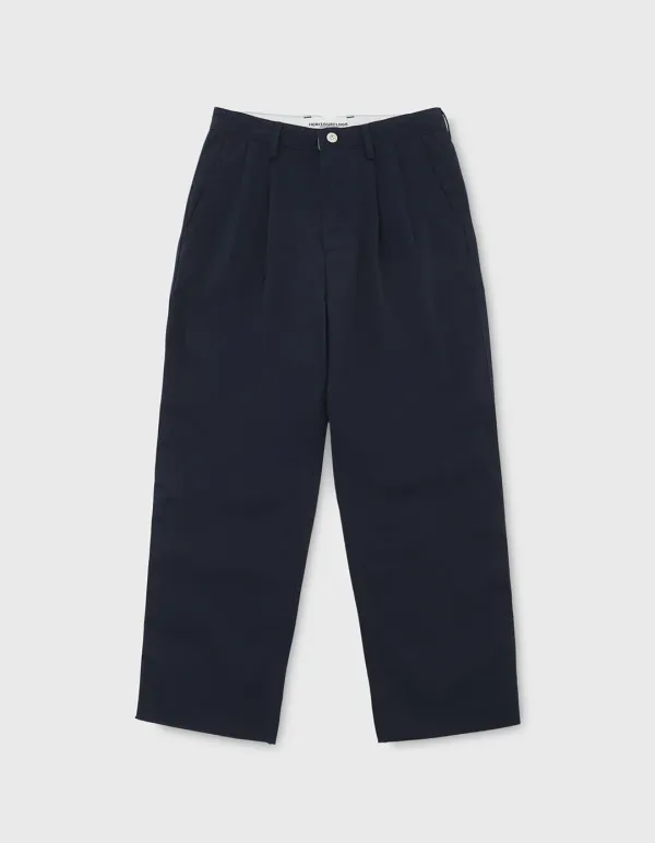 RAW CUT CHINO PANTS (W) / Navy