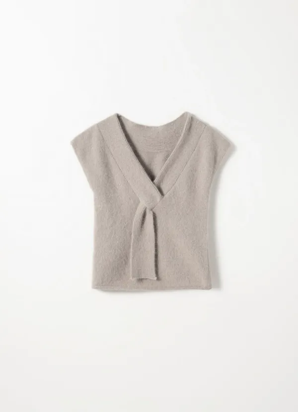 [7TH] Angora Tie Knit(Grey Beige)