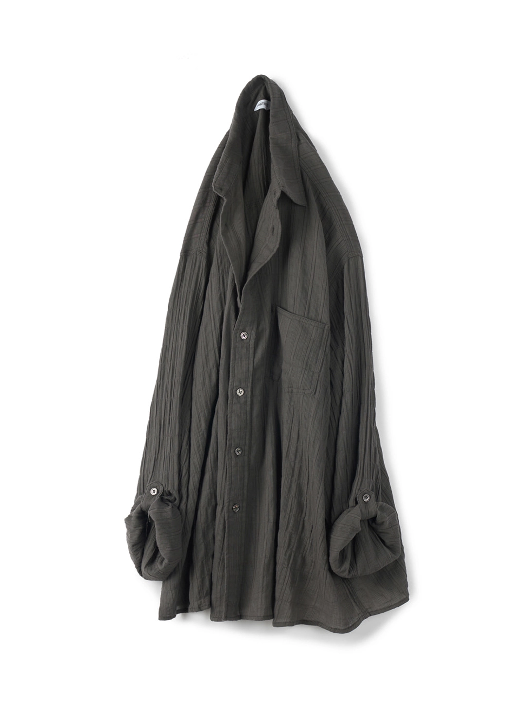 파르티멘토 Crinkle Roll Up Shirts_Charcoal 상품 이미지 1
