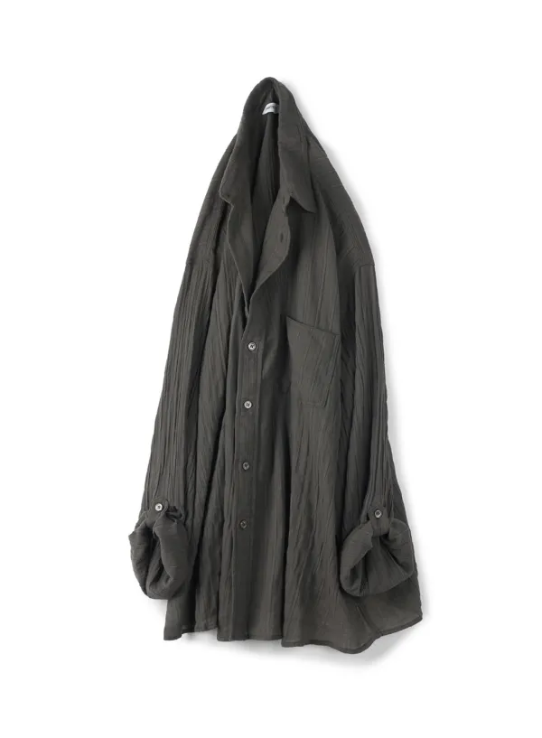 Crinkle Roll Up Shirts_Charcoal