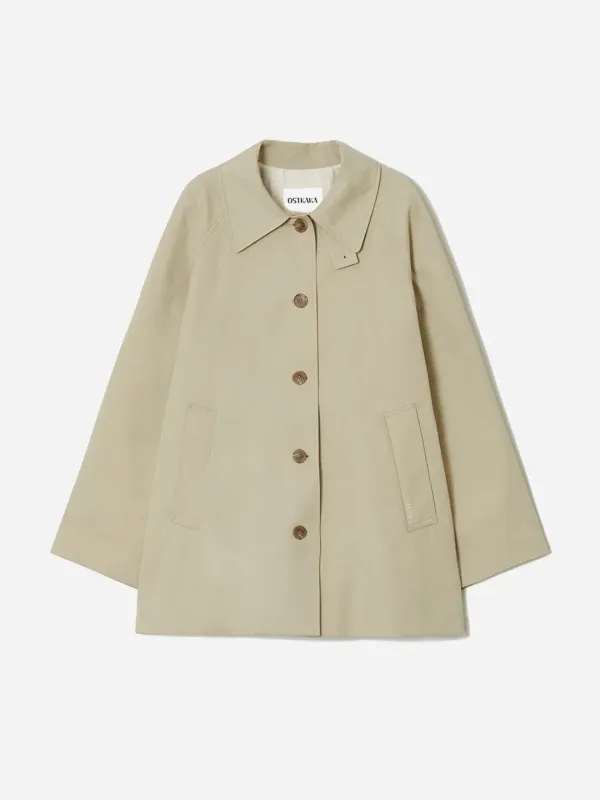 Single Half Trench Coat Beige