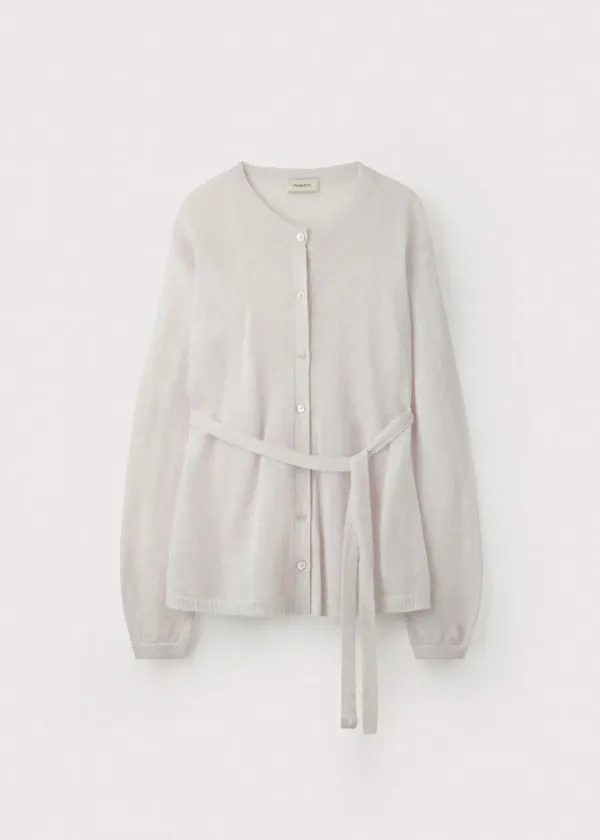 Italian mohair sheer cardigan_Lilac
